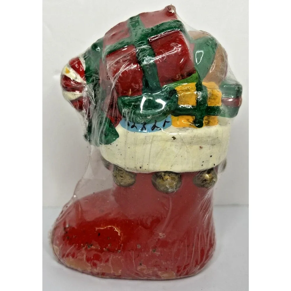 Vintage Santa Toy‎ Boot Stocking Candle New in Packaging 5